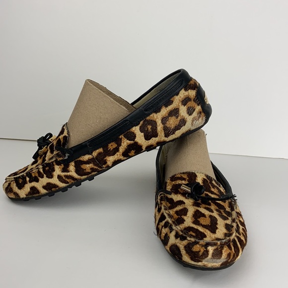 Michael Kors Calf Hair Leopard Loafers 9 1/2 M - Picture 6 of 12